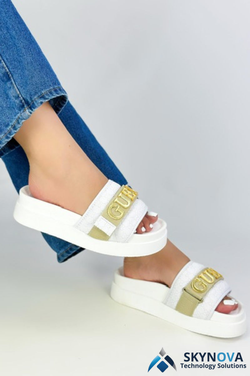 SANDALIAS GUESS NEGRO Y BLANCO